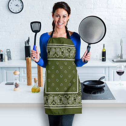 Army Green Big Bandana Aprons
