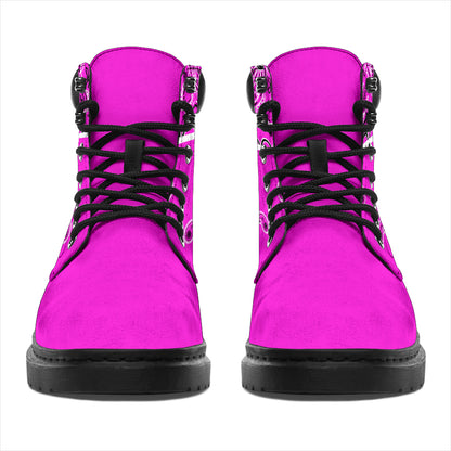 Abruptly Pink Bandana All-Season Boots