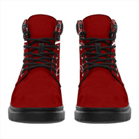 Maroon Red Bandana All Season Boots