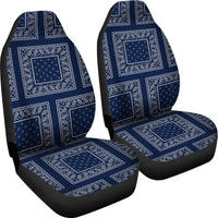 navy blue with white car seat covers