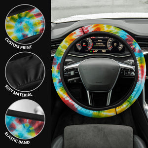 Tie Dye Bandana Swirl  Steering Wheel Cover