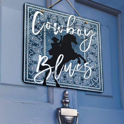 Denim Blue Bandana Door Signs