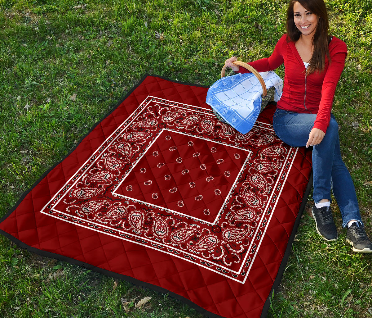 Maroon Bandana Bedding