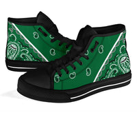 Classic Green Bandana High Top Sneakers