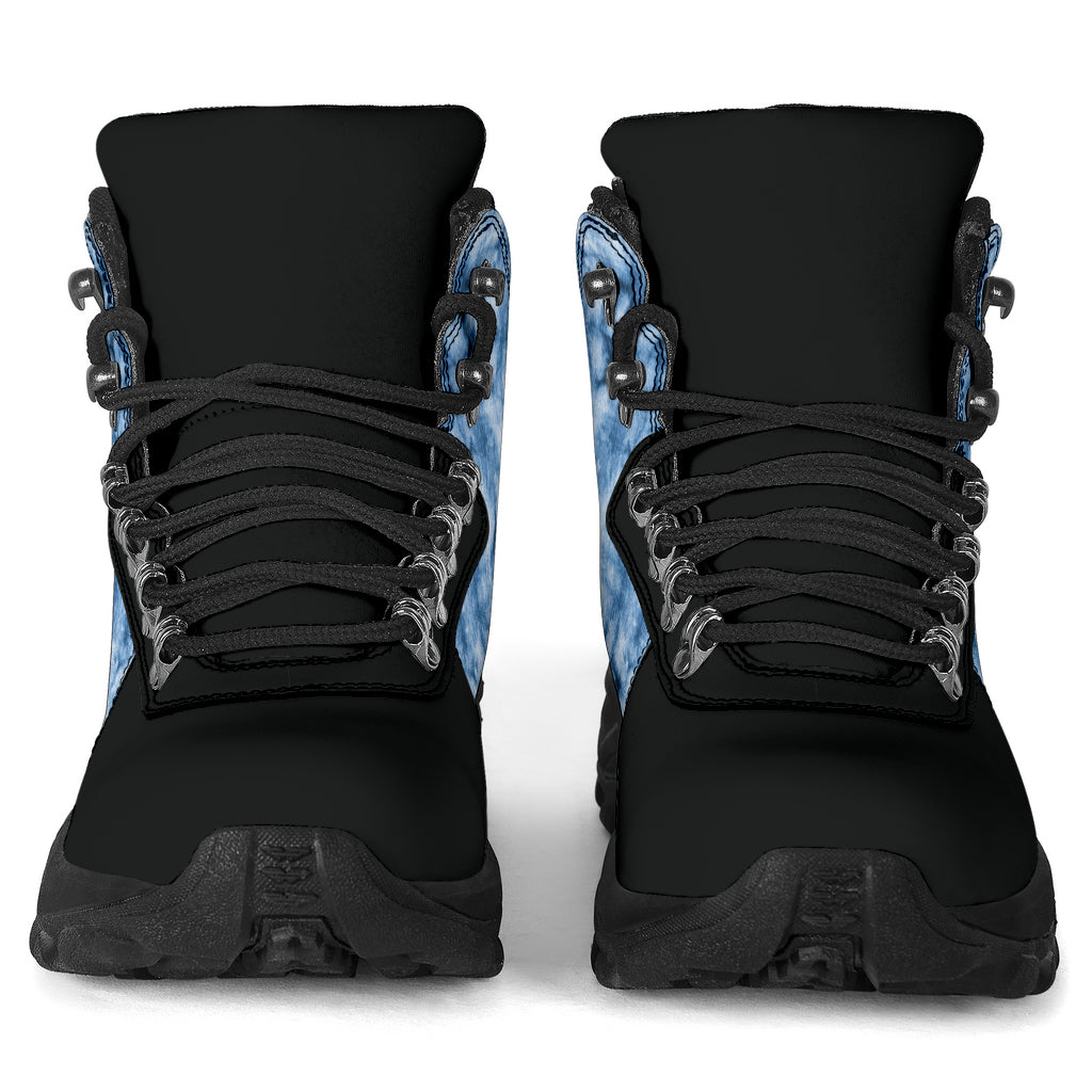 Boho Blue Bandana Alpine Boots
