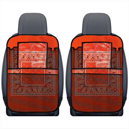 Perfect Orange Bandana Back Seat Organizers