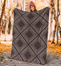 Small Brown Bandana Diamond Throw Blanket