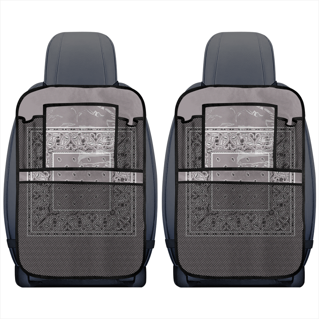 Classic Gray  Bandana Car Seat Organizers