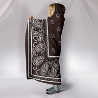 Brown Bandana Hooded Blanket