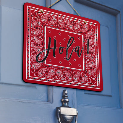 Classic Red Bandana Door Sign