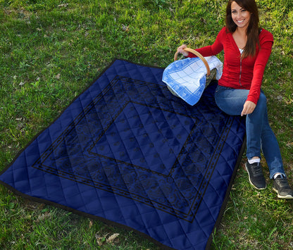 Quilt - Blue and Black Bandana Quilt