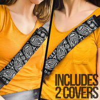 Black Bandana Seat Belt Covers - 3 Styles