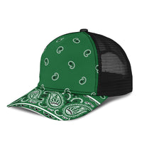 green bandana mesh-back cap