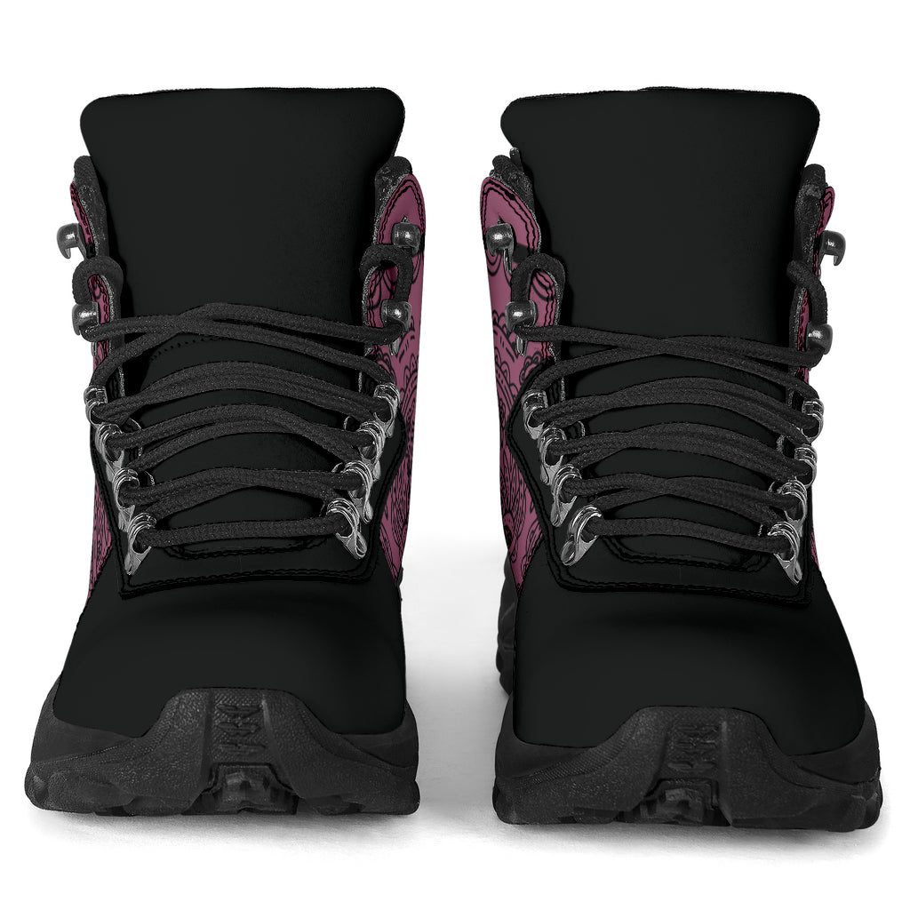 Mauve Bandana Alpine Boots