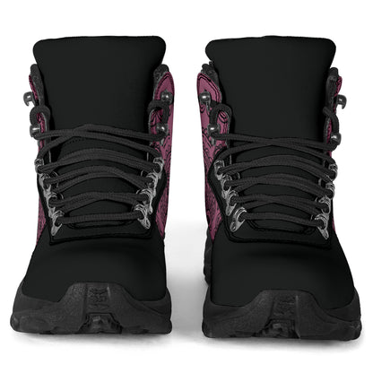 Mauve Bandana Alpine Boots