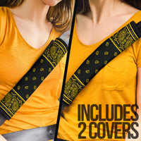 Black Gold Bandana Seat Belt Cover - 3 Styles