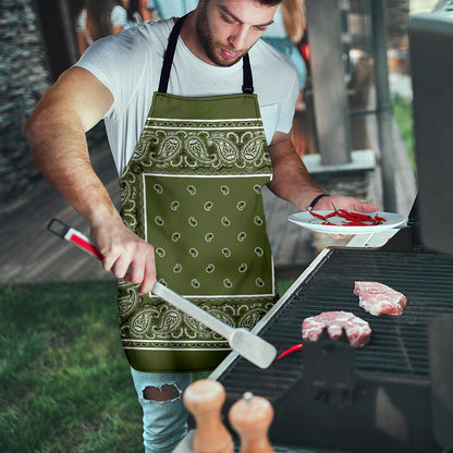 Army Green Big Bandana Apron
