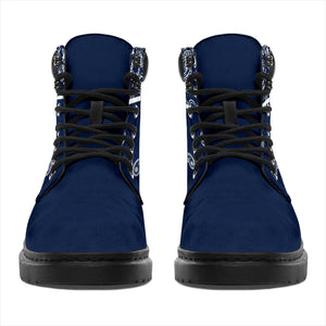 Navy Blue Bandana All Season Boots