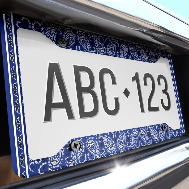 Royal Blue Bandana License Plate Frame