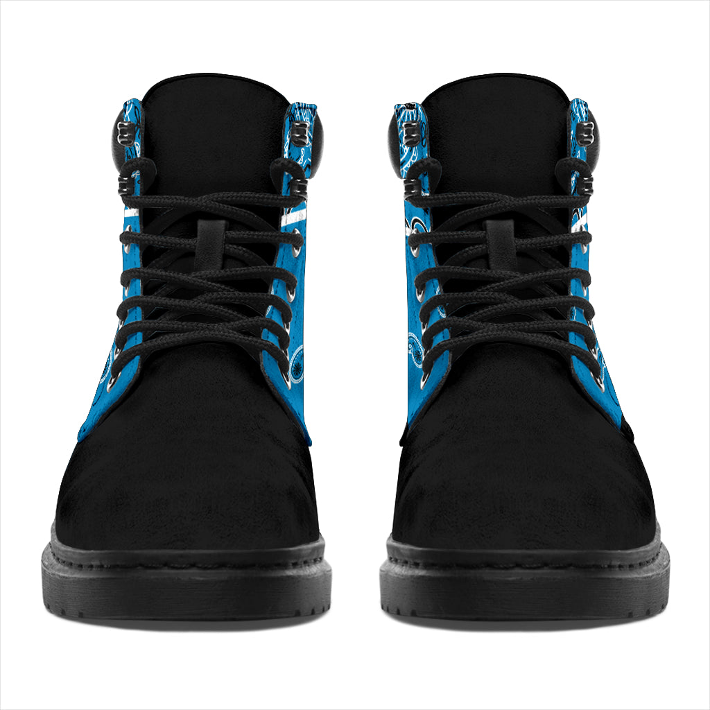 Sky Blue Bandana Blackout All Season Boots