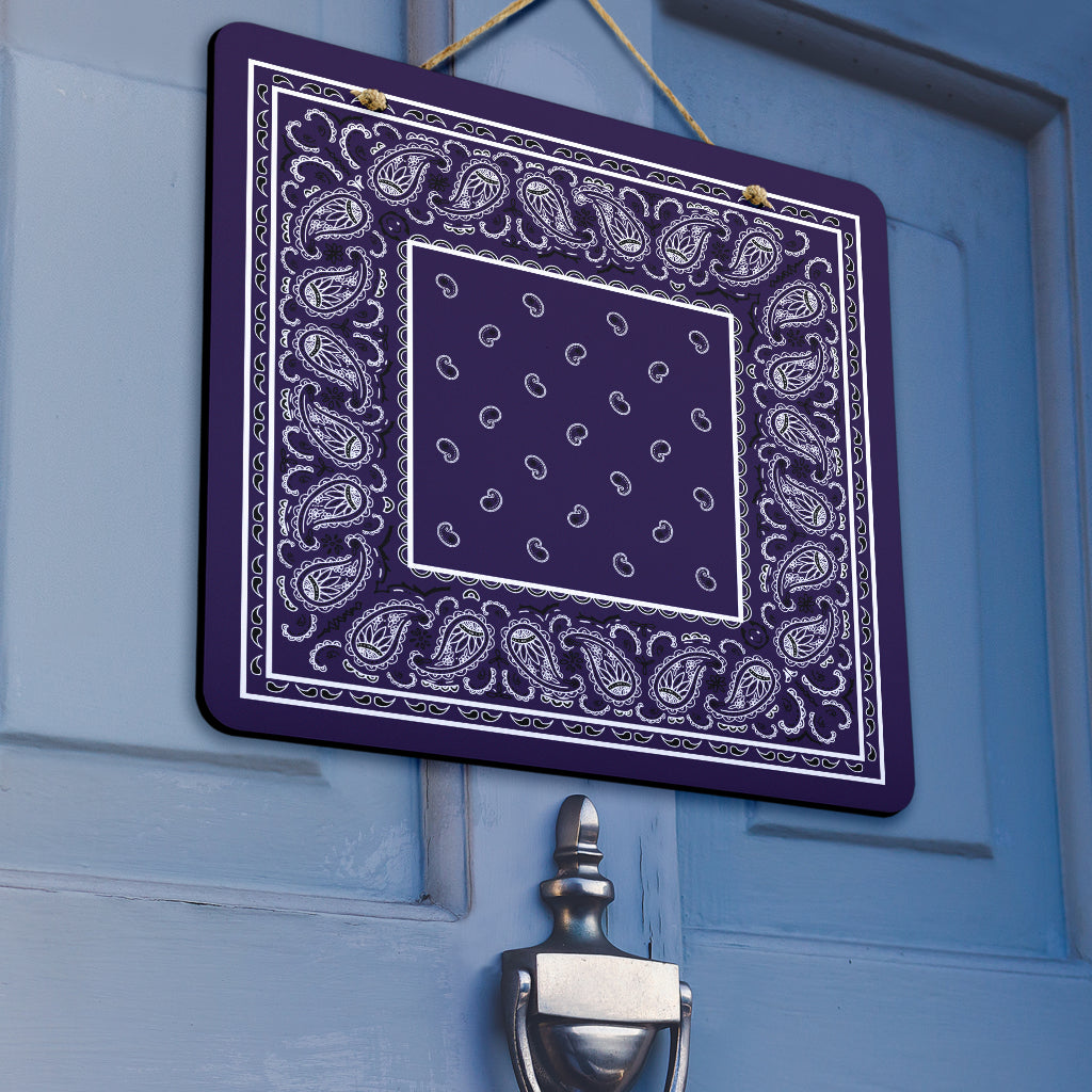 Royal Purple Bandana Door Signs