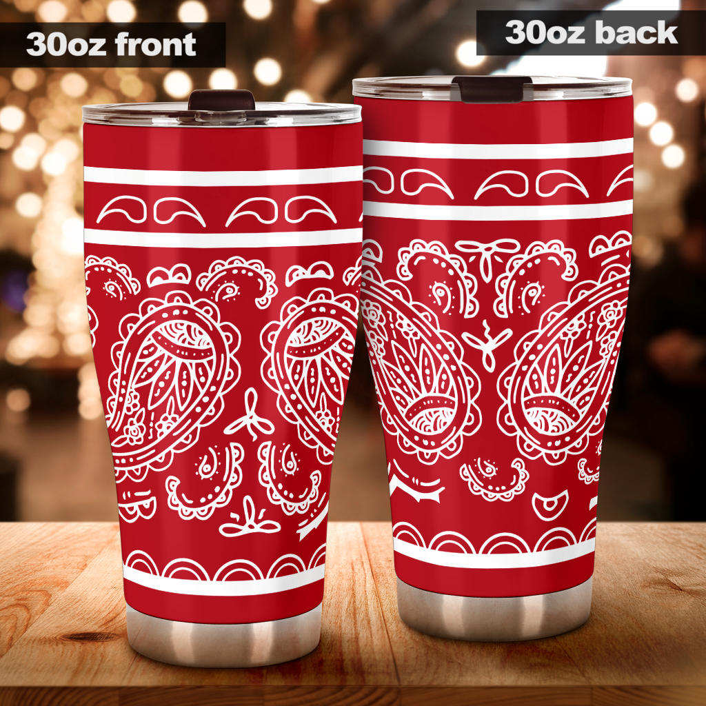 Red and White Bandana Tumblers