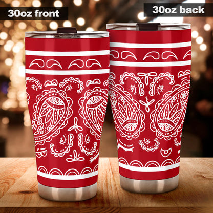 Red and White Bandana Tumblers