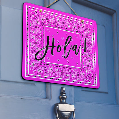Abruptly Pink Bandana Door Signs