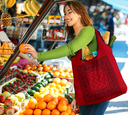 Red and Black Bandana Grocery Bag 3-Pack