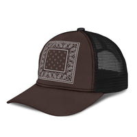 brown mesh back hat