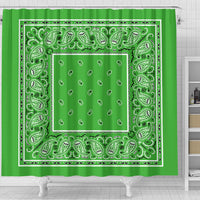 Lime Green Bandana Shower Curtain