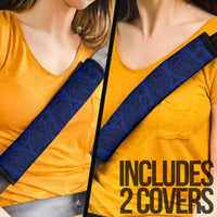 Blue and Black Bandana Seat Belt Covers - 3 Styles