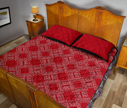 Quilt Set - Classic Red Bandana DB Quilt w/Shams