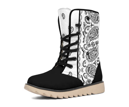 White Bandana Women's Winter Boots