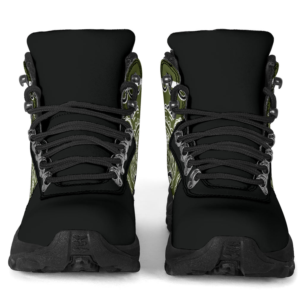 Army Green Bandana Alpine Boots