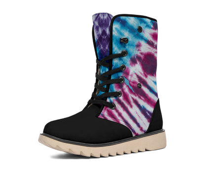 funky tie dye winter boots