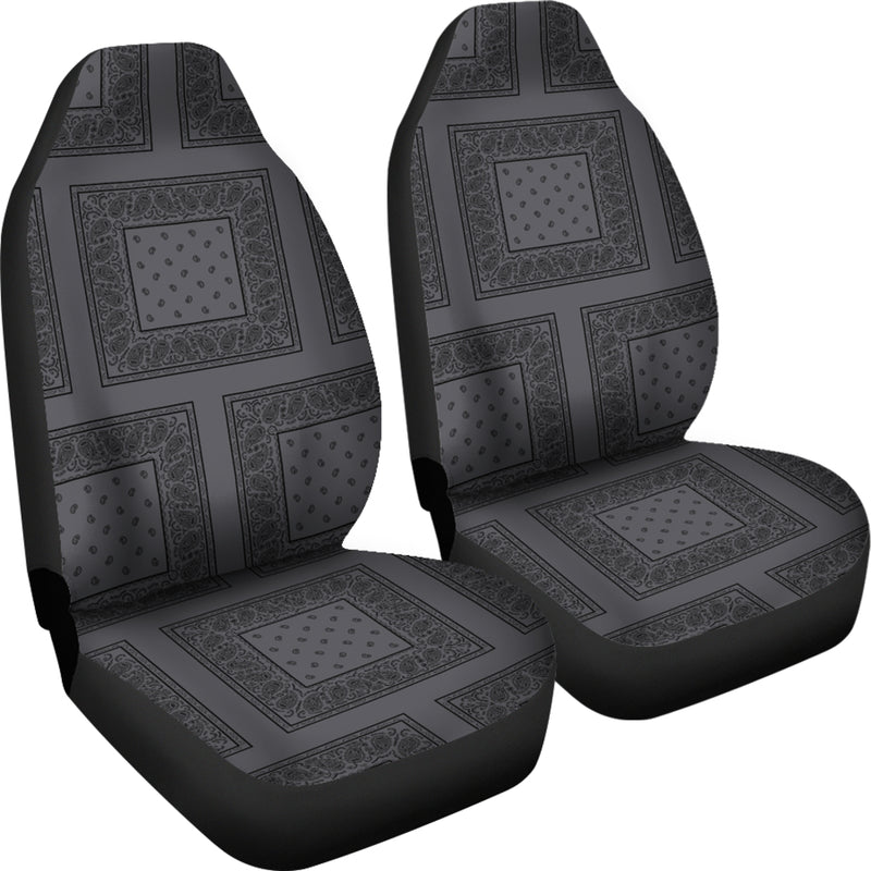 gray and black bucket seat cover
