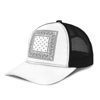 white bandana ball cap