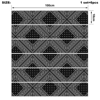 Black Bandana Stair Stickers 6 Steps
