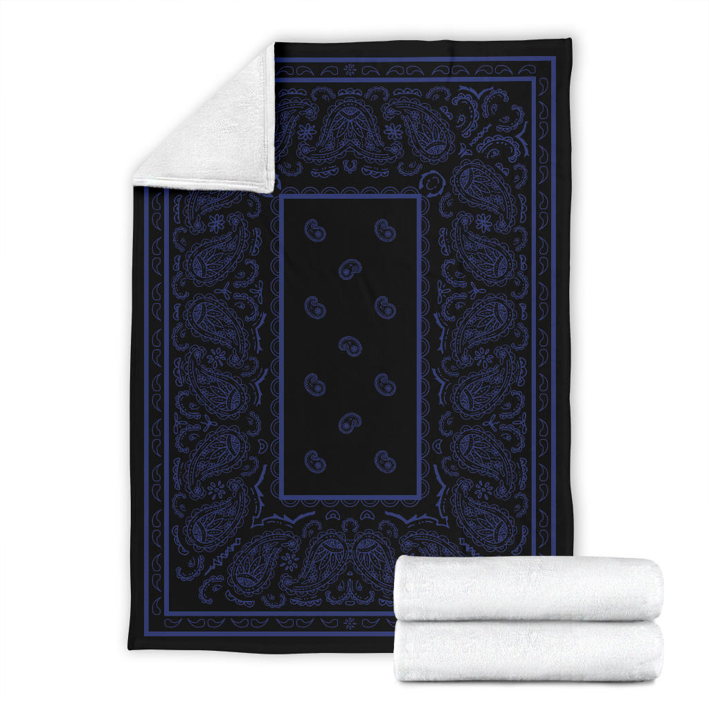 black and blue fleece blankets