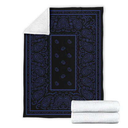 black and blue fleece blankets
