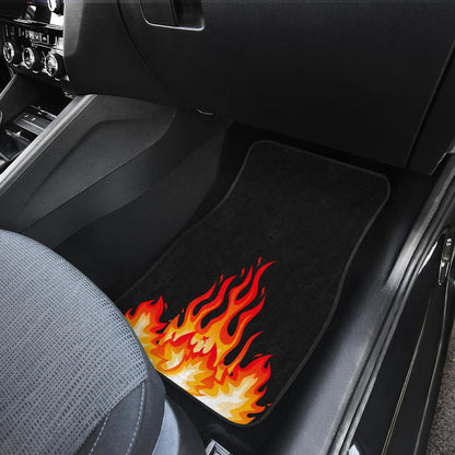 Flame Bandana Auto Floor Mats Set of 4