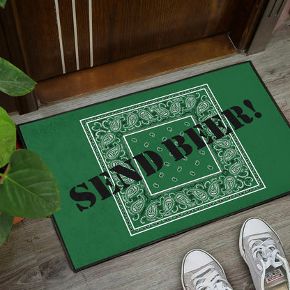 Classic Green Bandana Funny Door Mats