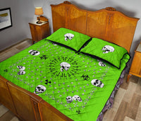 bright green bedspread