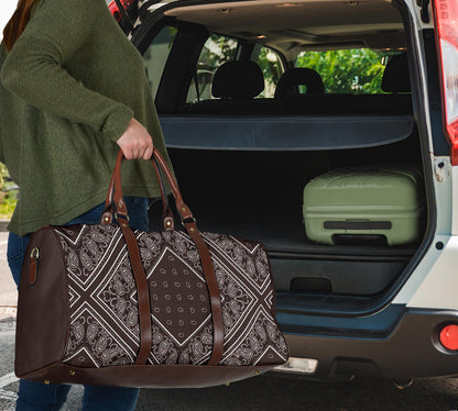 Coffee Brown Bandana Travel Bag