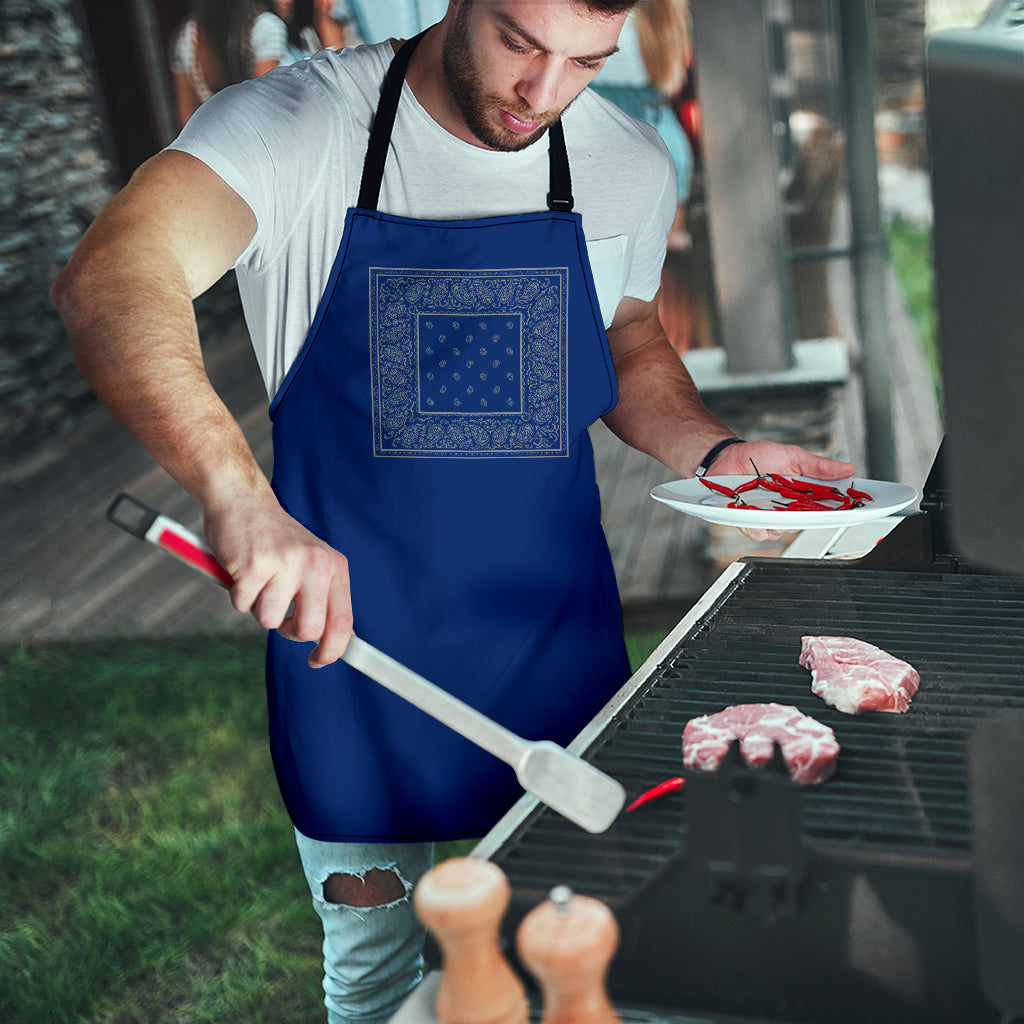 Blue and Gray Bandana Aprons