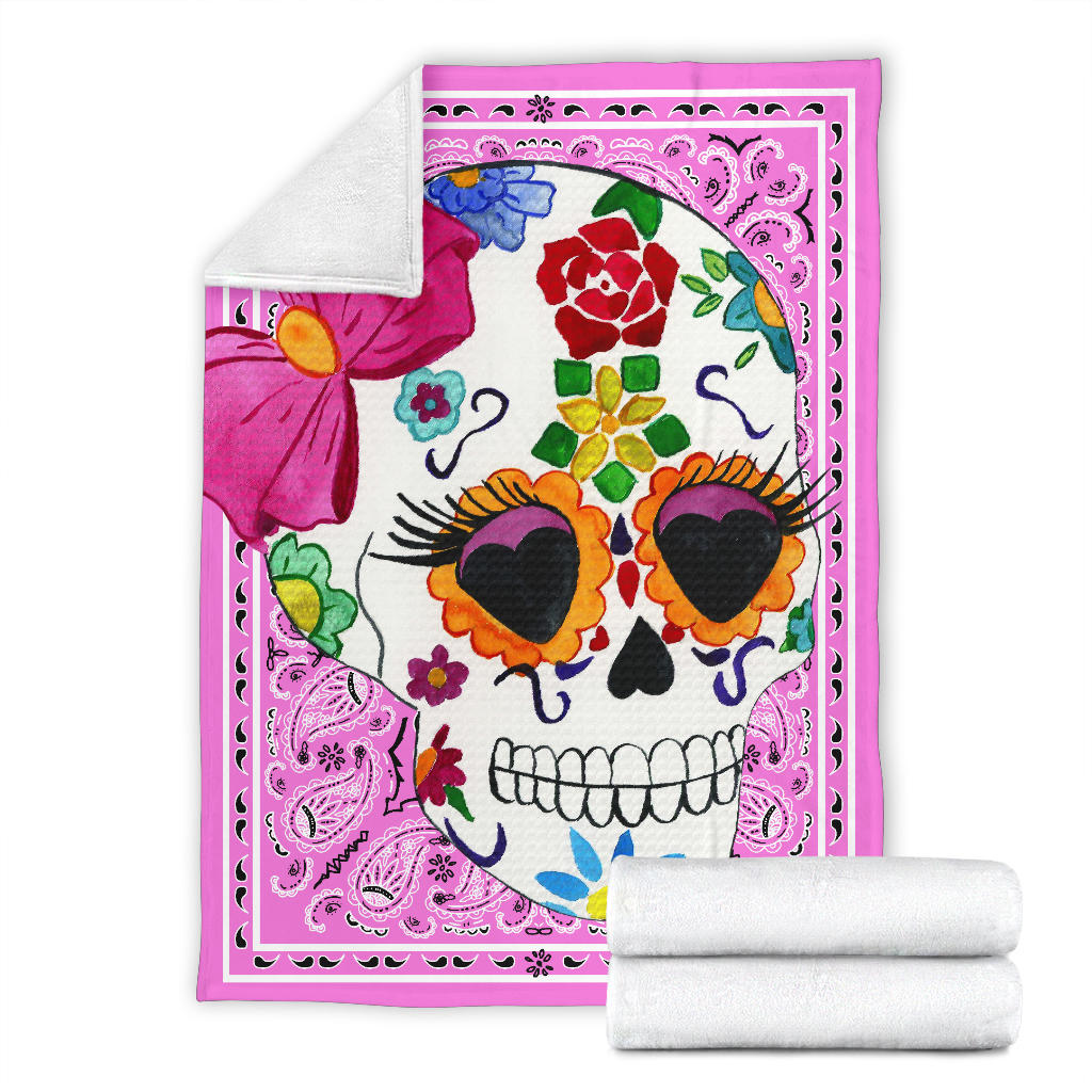 sugar skull blanket