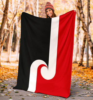 New Zealand Maori Flag Fleece Throw Blanket