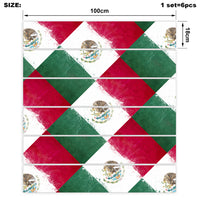 Mexican Flag Bandana Patch Stair Stickers 6 Steps