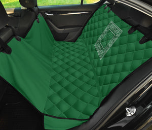 green bandana print car pet seat cover